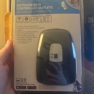 ECO Plugs Outdoor Wi-Fi Controlled Dual Outlet Smart Plug – App Controlled – NEW